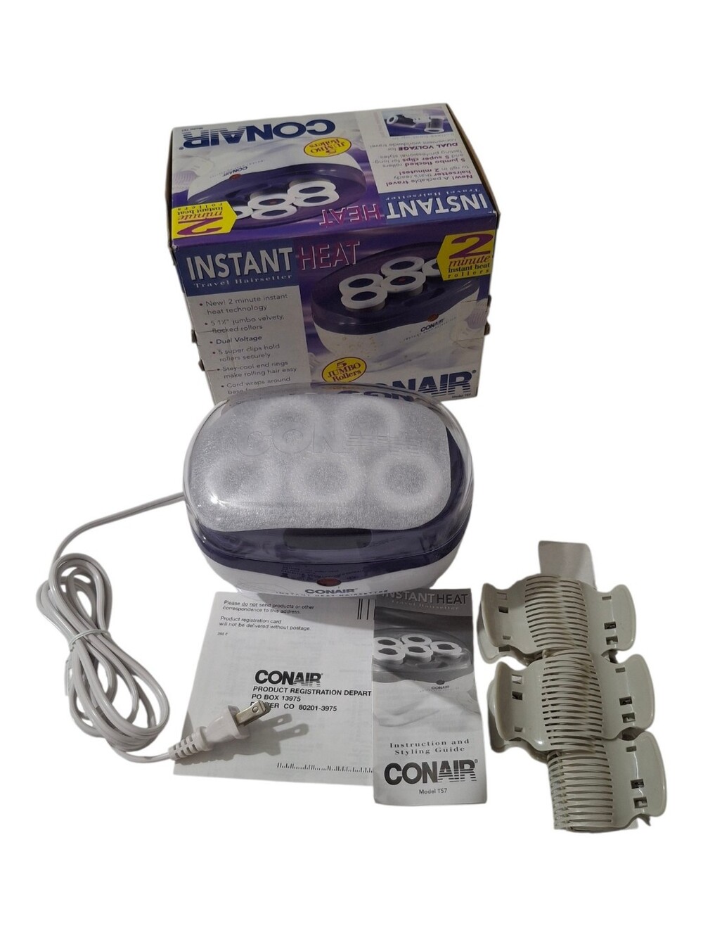 VTG Y2K Conair Instant Heat Travel Hairsetter Model TS7 Dual Voltage